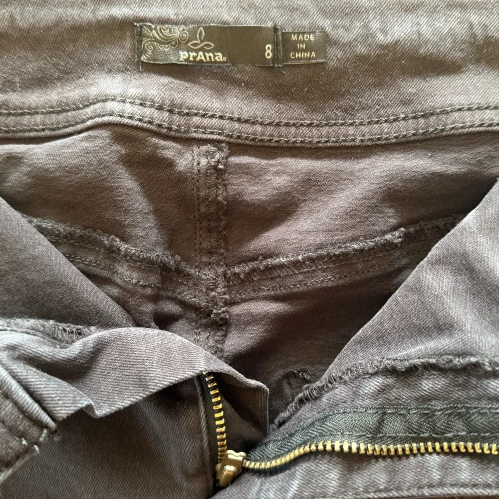 Prana Broadway Skirt Black Denim 98% Organic Cotton - Picture 4 of 5